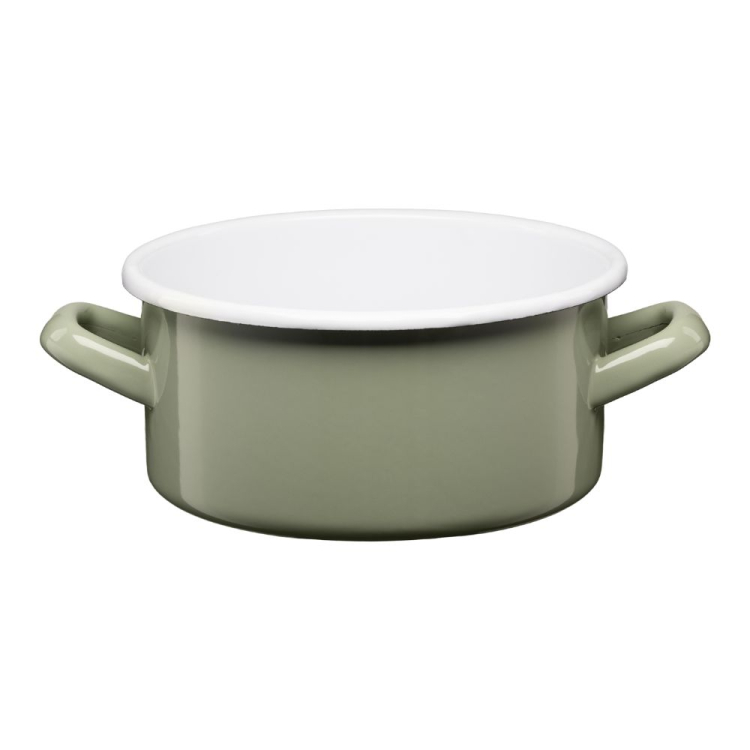 Rondel emaliowany gładki GORDON 16cm/1,5l mięta